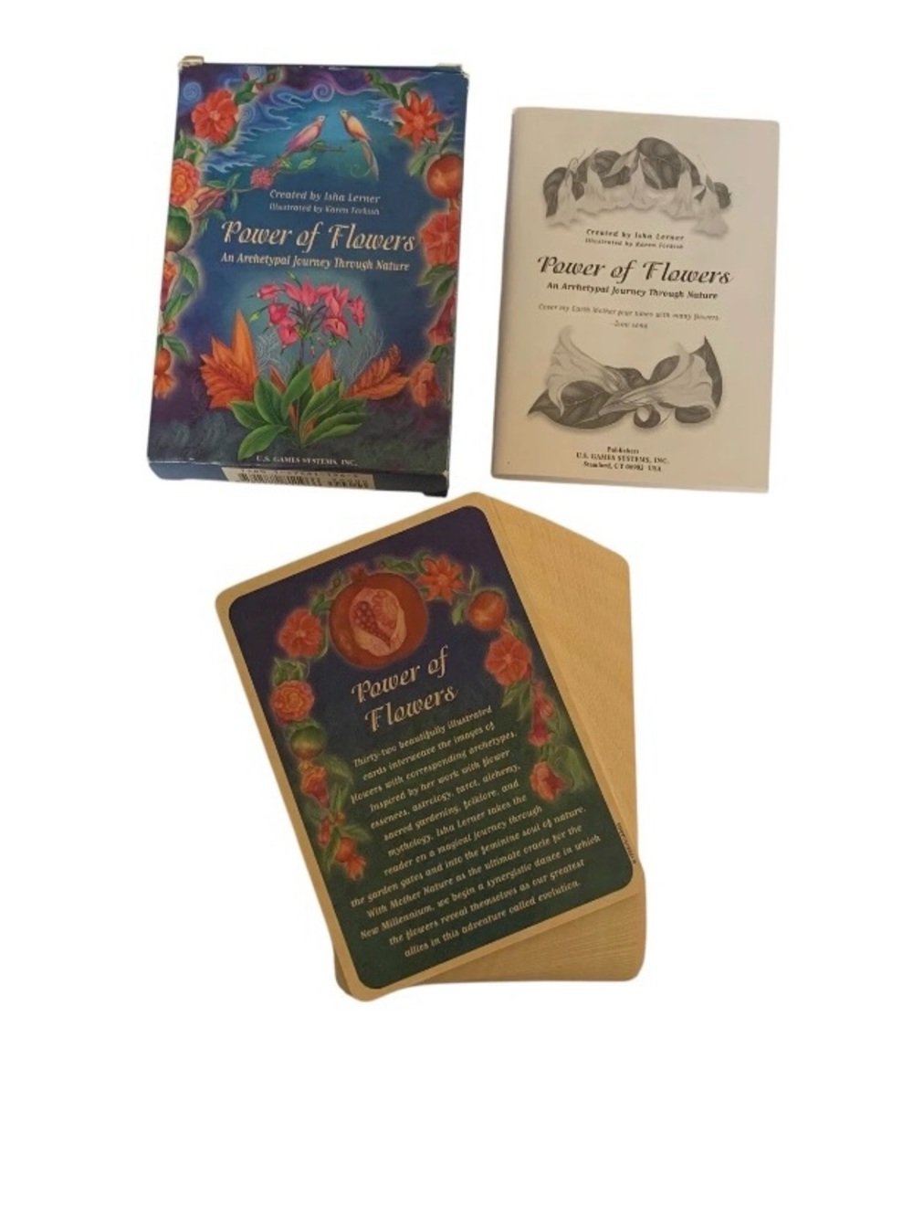 POWER OF FLOWERS Tarot Card Set 32 Card Deck 1998 Isha Lerner U.S. Games